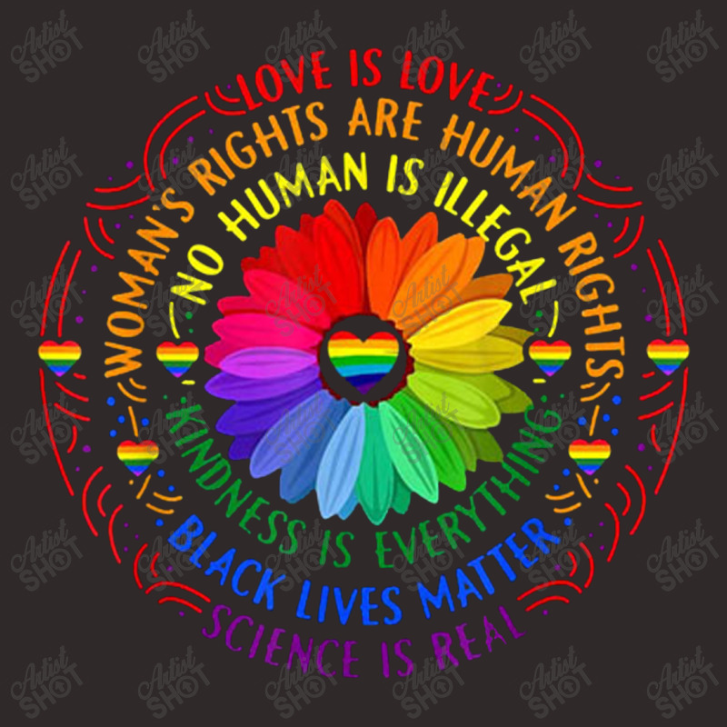 Rainbow Black Lives Matter Science Lgbt Pride Flower Racerback Tank by Valerie_Art | Artistshot