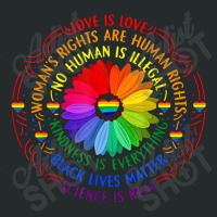 Rainbow Black Lives Matter Science Lgbt Pride Flower Women's Triblend Scoop T-shirt | Artistshot