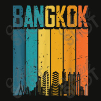 Bangkok Thailand Retro Vintage Sunset Skyline Bangkok Scorecard Crop Tee | Artistshot