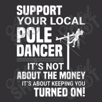 Support Your Pole Dancer Lineman Electrician Utility Vintage Short | Artistshot