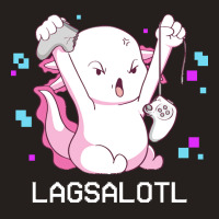 Gamer T  Shirt Axolotl Gamer Lag Funny Video Gaming Game Lagsalotl Gif Tank Top | Artistshot