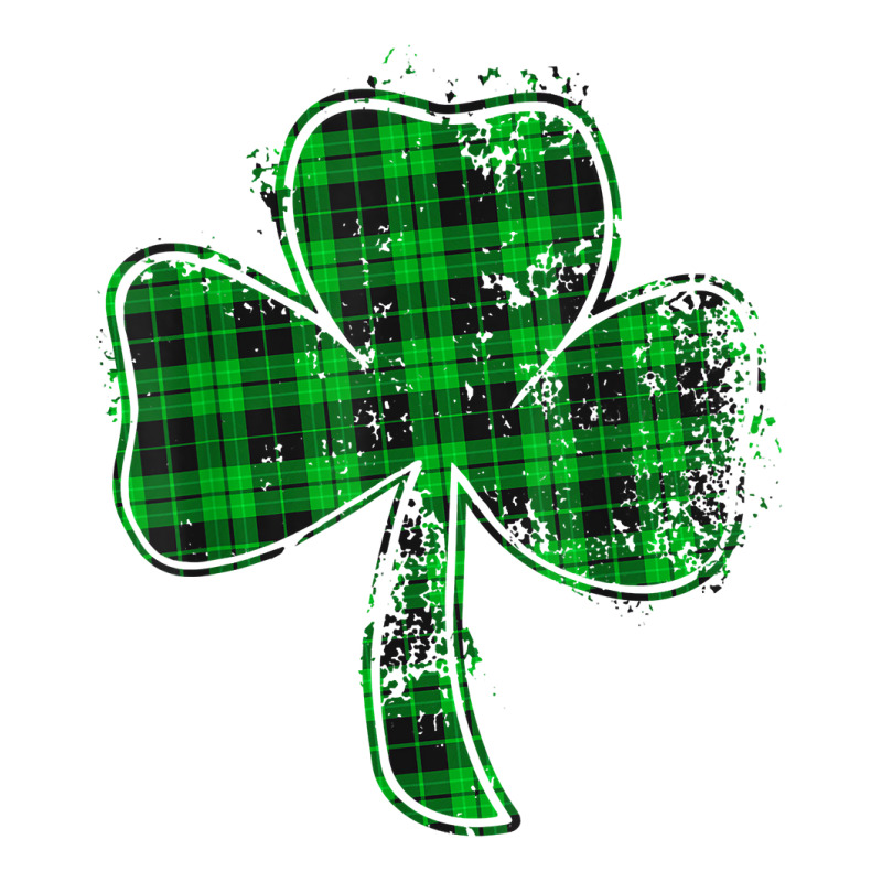 Green Buffalo Plaid Shamrock Lucky St Patrick's Day Womens T Shirt Sticker | Artistshot