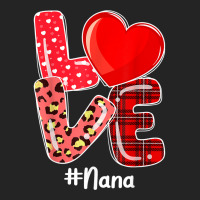 Heart Love Nana Buffalo Plaid Leopard Valentine Christmas T Shirt 3/4 Sleeve Shirt | Artistshot