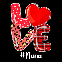 Heart Love Nana Buffalo Plaid Leopard Valentine Christmas T Shirt Fleece Short | Artistshot