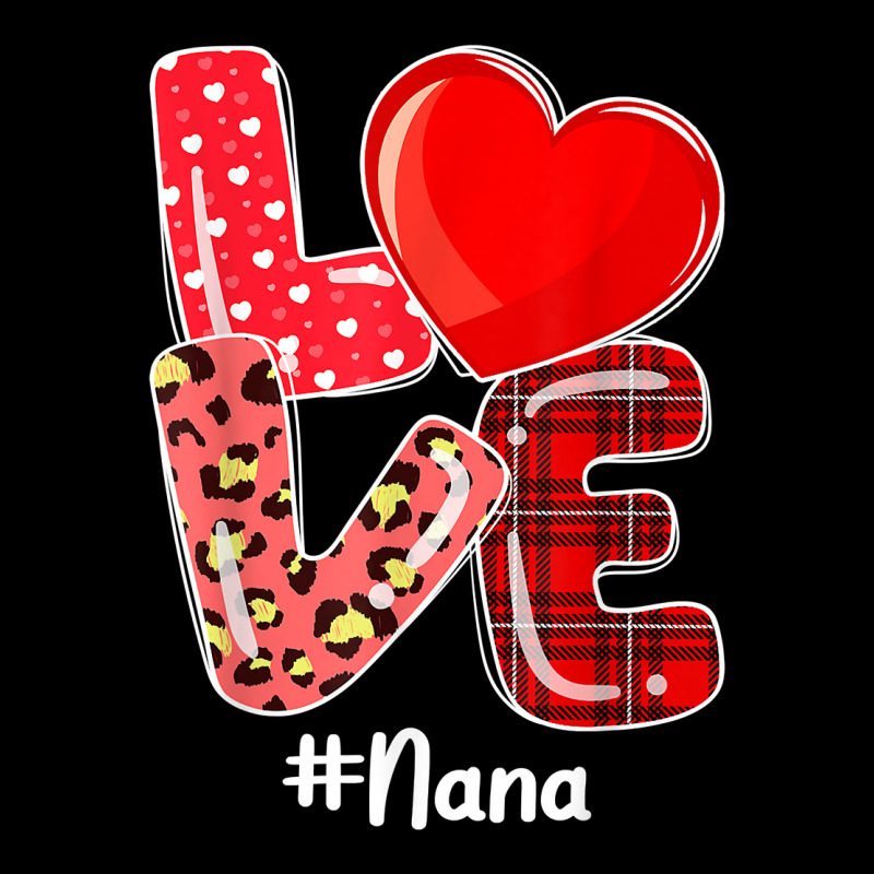 Heart Love Nana Buffalo Plaid Leopard Valentine Christmas T Shirt Fleece Short | Artistshot