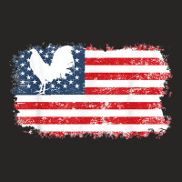 Vintage Us Flag Gamefowl Rooster Gallegos Fighter T Shirt Ladies Fitted T-shirt | Artistshot