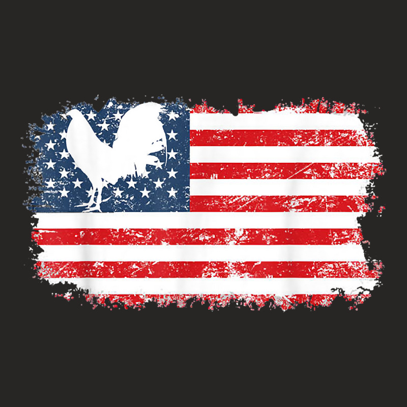 Vintage Us Flag Gamefowl Rooster Gallegos Fighter T Shirt Ladies Fitted T-Shirt by darelychilcoat1989 | Artistshot