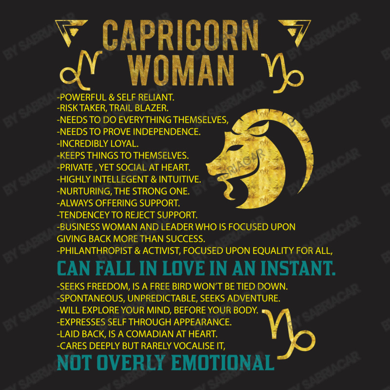 Capricorn Woman T-Shirt by SabriAcar | Artistshot