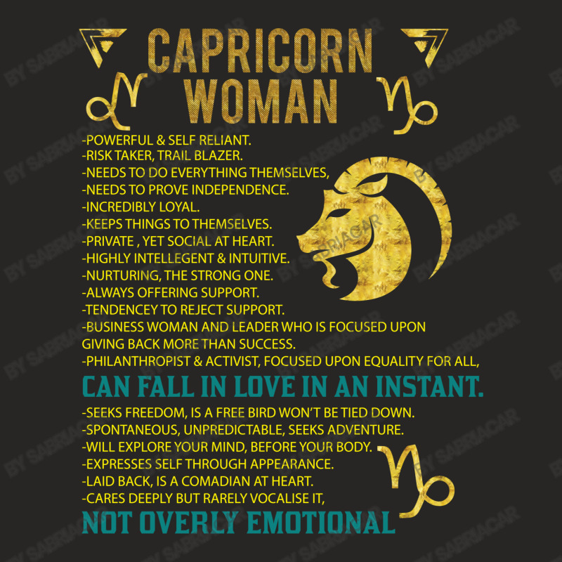 Capricorn Woman Ladies Fitted T-Shirt by SabriAcar | Artistshot