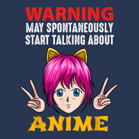 Warning May Spontaneously Start Talking About Anime Manga T Shirt Men Denim Jacket | Artistshot