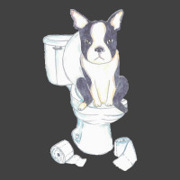 Boston Terrier Toilet Painting Wall T  Shirt Boston Terrier Toilet Pai Vintage T-shirt | Artistshot