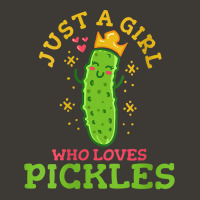 Womens Pickle Just A Girl Who Loves Pickles Vegan V Neck T Shirt Bucket Hat | Artistshot