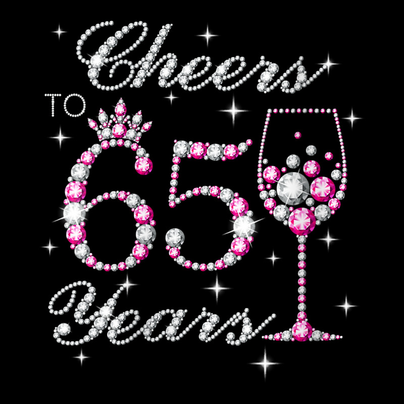 Womens Cheers To 65 Years 65th Birthday, Born In 1955 Birthday V Neck ...