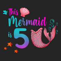 Mermaid 5th Birthday Squad Girl Tail 5 Yo Swim Funny Gift T Shirt 3/4 Sleeve Shirt | Artistshot