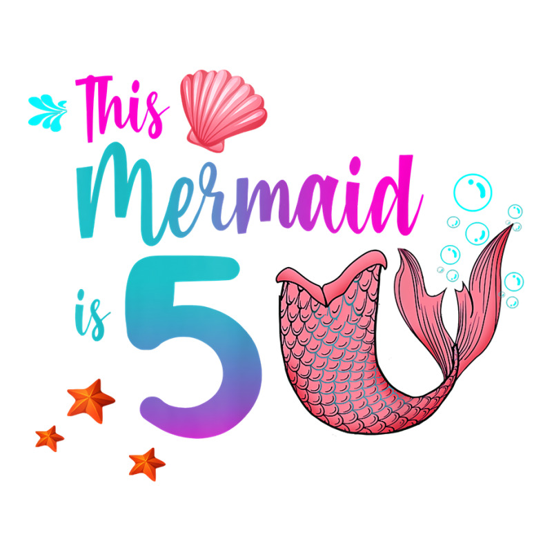 Mermaid 5th Birthday Squad Girl Tail 5 Yo Swim Funny Gift T Shirt Youth Tee | Artistshot