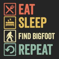 Find Bigfoot T  Shirt Funny Eat Sleep Find Bigfoot Repeat Retro Vintag Unisex Hoodie | Artistshot