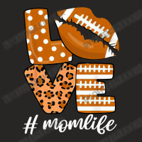 Football Love Football American Mom Life Player With Leopard Funny 123 Ladies Fitted T-shirt | Artistshot