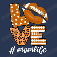 Football Love Football American Mom Life Player With Leopard Funny 123 Ladies Denim Jacket | Artistshot