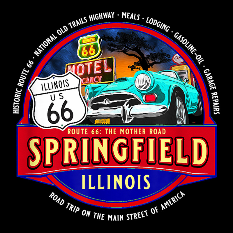 Historic Route 66 Springfield Illinois Main Street America T Shirt Lightweight Hoodie | Artistshot