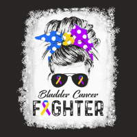 Woman Bladder Cancer Fighter T  Shirt Woman Bladder Cancer Fighter Blu Ladies Fitted T-shirt | Artistshot