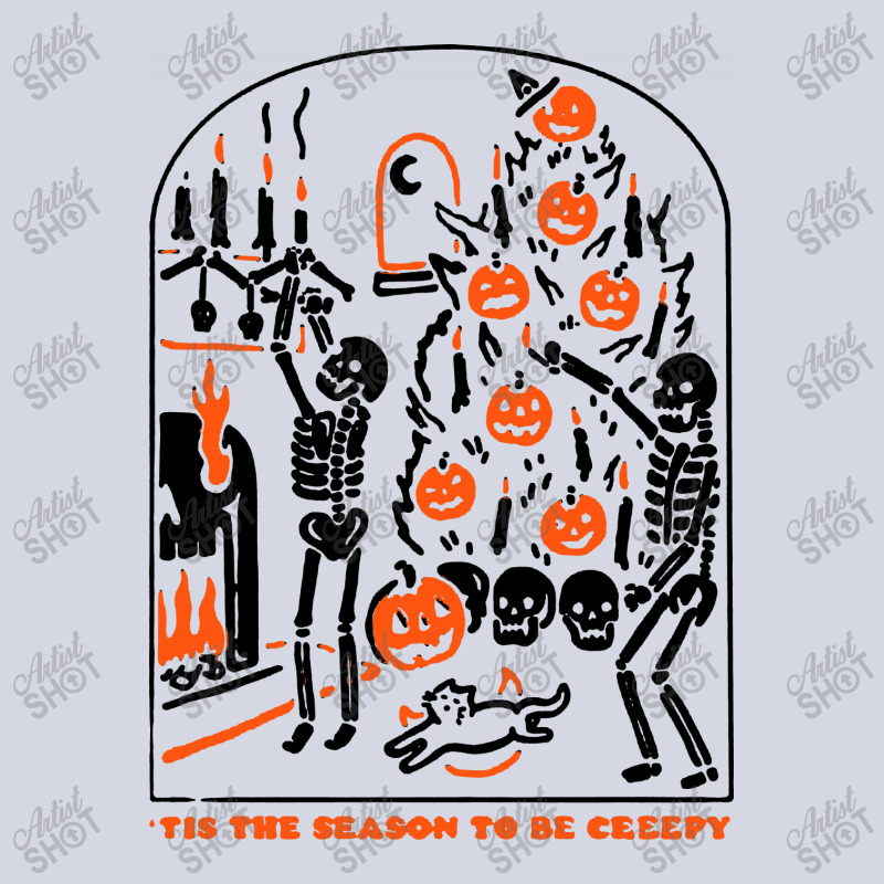 Skeleton And Pumpkin Tis The Season To Be Creepy Halloween Fleece Short | Artistshot