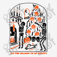 Skeleton And Pumpkin Tis The Season To Be Creepy Halloween Classic T-shirt | Artistshot