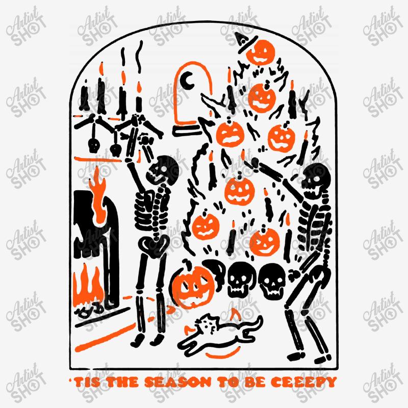 Skeleton And Pumpkin Tis The Season To Be Creepy Halloween Classic T-shirt | Artistshot