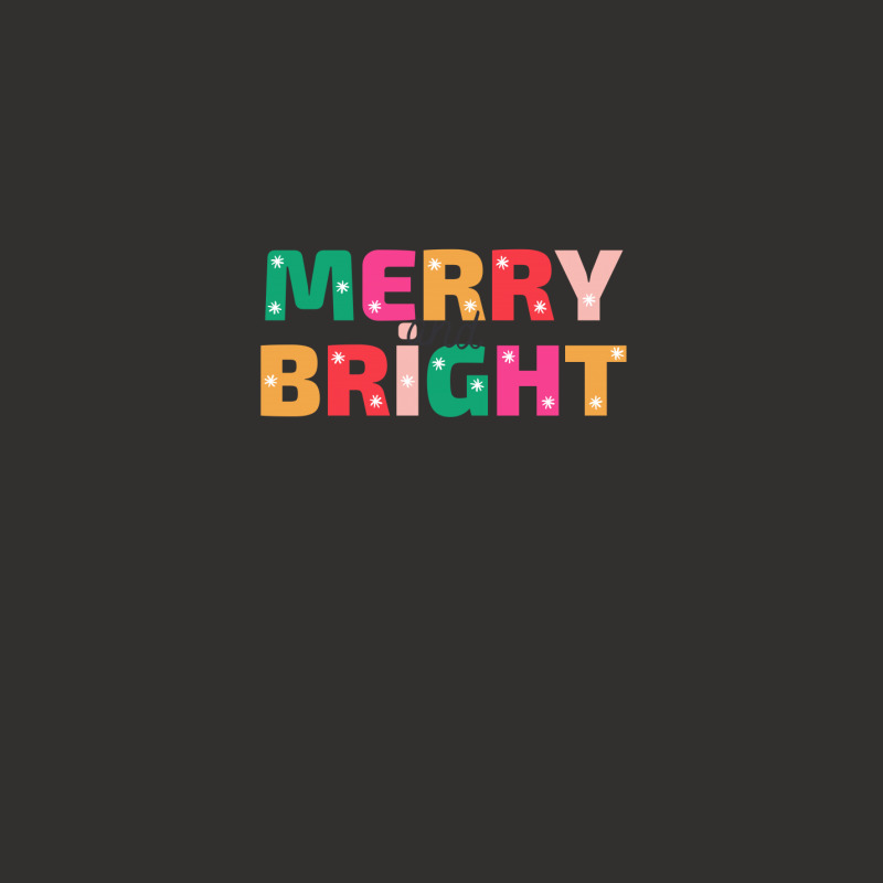 Colorful Merry  And Bright Bold Typography Christmas T-shirt Champion Hoodie | Artistshot