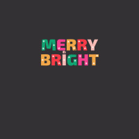 Colorful Merry  And Bright Bold Typography Christmas T-shirt Vintage Hoodie | Artistshot