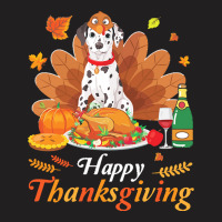 Dalmatian Happy Thanksgiving Christmas T  Shirt Dalmatian Turkey Costu T-shirt | Artistshot