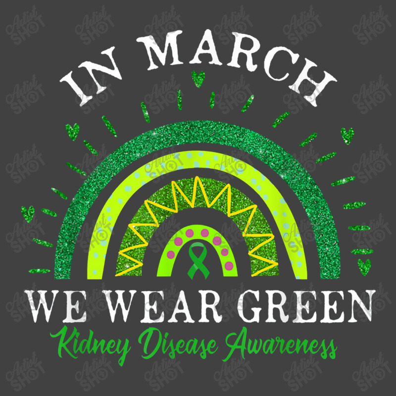 Green Ribbon In March We Wear Green Kidney Disease Awareness Vintage T-shirt | Artistshot