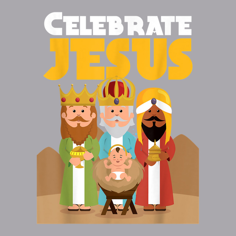 Celebrate Jesus Christian Christmas Nativity Christianity T Shirt Youth 3/4 Sleeve by Sand King | Artistshot