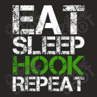 Eat Sleep Hook Repeat (thresh) Ladies Fitted T-shirt | Artistshot