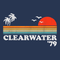 Vintage Clearwater Beach Florida Retro Sun Surfing 70's Gift T Shirt Ladies Denim Jacket | Artistshot