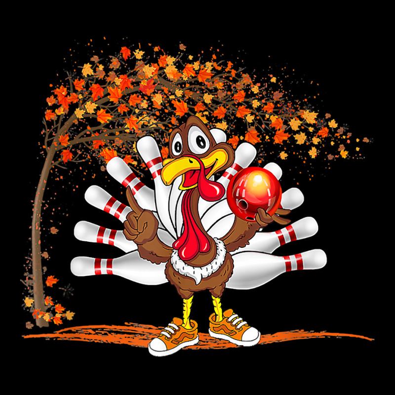 Turkey Playing Bowling Thanksgiving Turkey Tail Bowling T Shirt V-neck Tee | Artistshot