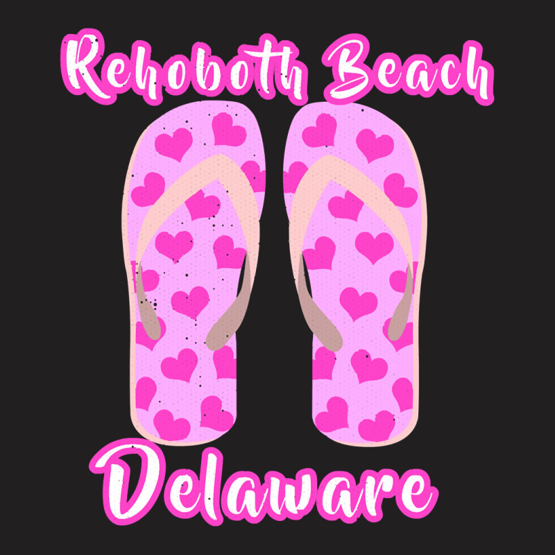 Rehoboth Beach Delaware Summer Vacation Heart Flip Flops Pullover Hood T-shirt | Artistshot