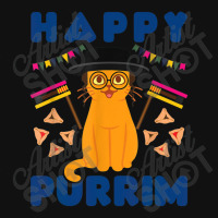 Happy Purrim Purim Funny Esther Cat Jewish Portrait Canvas Print | Artistshot