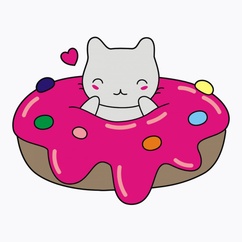 Cute Cat In A Donut T-shirt | Artistshot