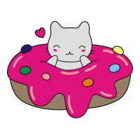 Cute Cat In A Donut Crewneck Sweatshirt | Artistshot