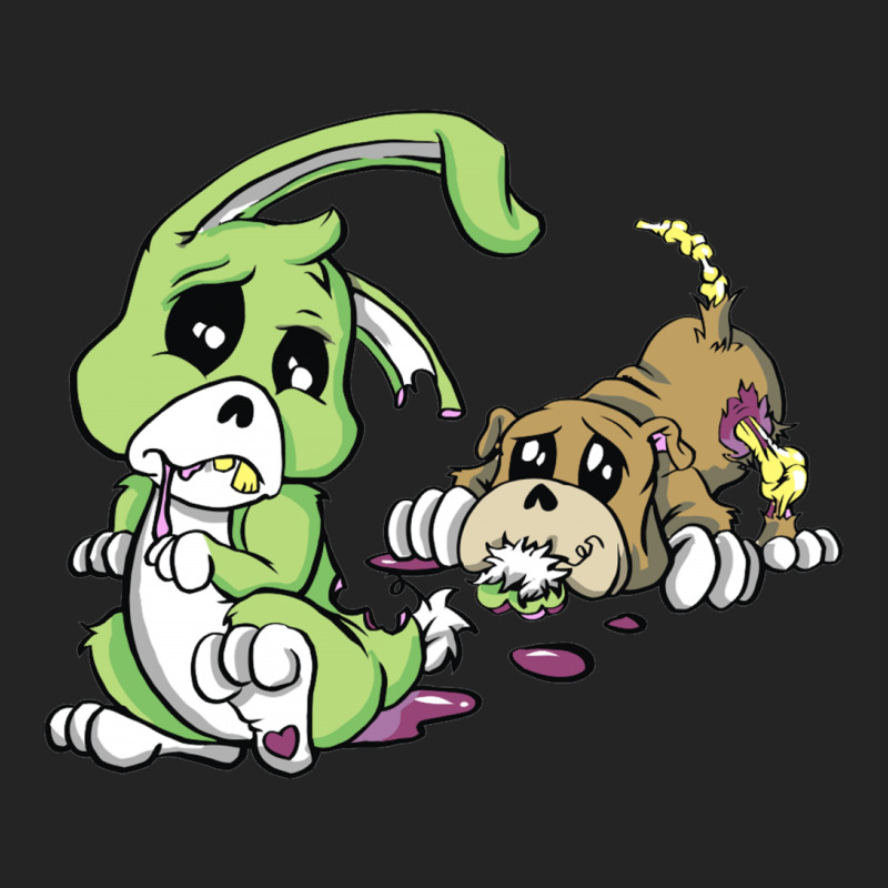 Cute Dead Things Puppy Vs Bunny 3/4 Sleeve Shirt | Artistshot