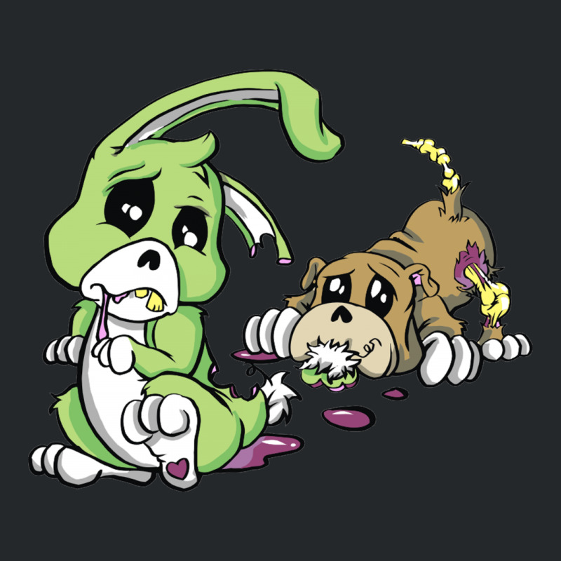 Cute Dead Things Puppy Vs Bunny Crewneck Sweatshirt | Artistshot