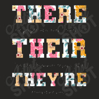 There Their They're English Grammar Teacher Funny Quotes Ladies Fitted T-shirt | Artistshot