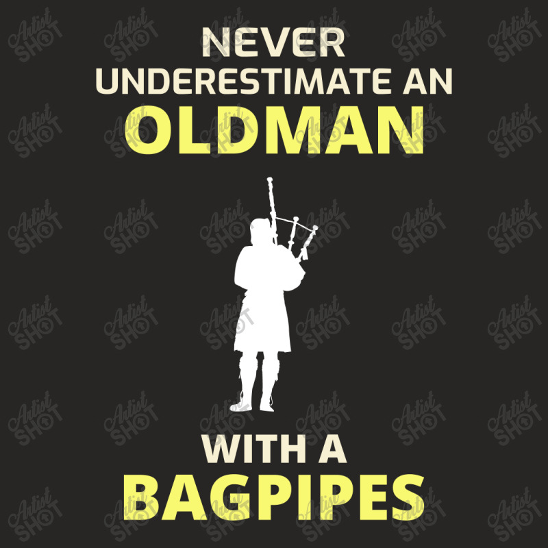 Bagpipe Scottish Scotland Music Player Dad Grandpa Fathers Day Gift Ladies Fitted T-Shirt by Tasteful Tees | Artistshot