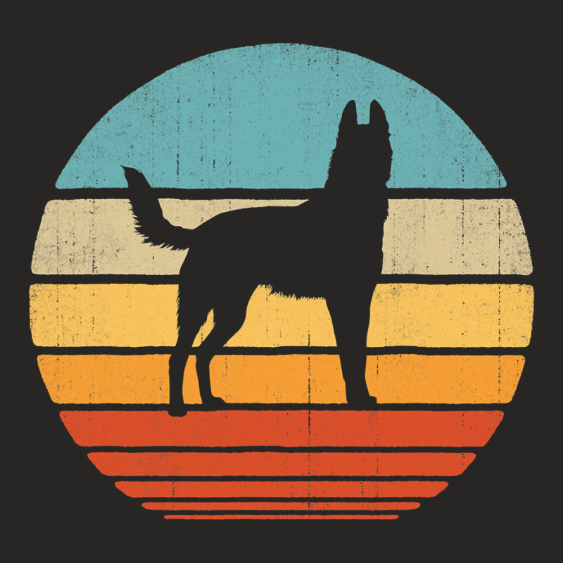 Belgian Malinois Retro Vintage 60s 70s Sunset Dog Lovers Men T Shirt Ladies Fitted T-Shirt by jermonmccline | Artistshot