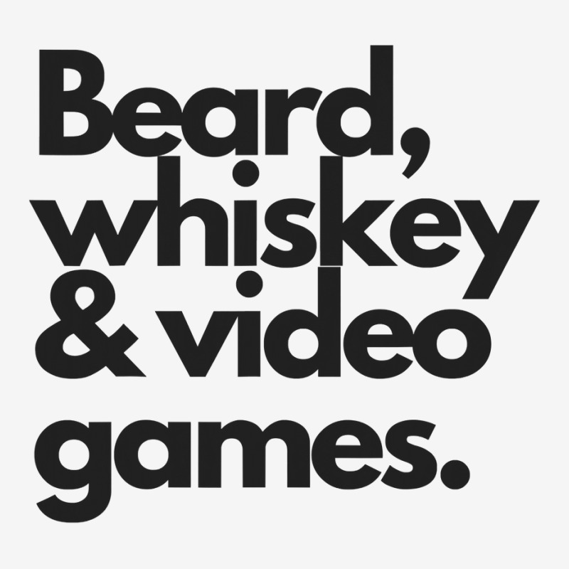 Beard, Whiskey & Video Games   Manly Whiskey Drinker Mousepad | Artistshot