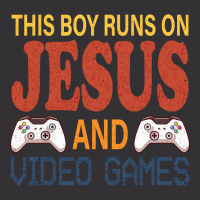 Dy Vintage This Boy Runs On Jesus And Video Games T Shirt Vintage Hoodie And Short Set | Artistshot