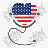 Usa Flag Registered Nurse Usa Flag T Shirt 4th July Nursing Ladies Fitted T-shirt | Artistshot