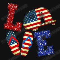 Camp Camping Loveusa Flag Flip Flop Camper Usa Flag Patriotcamper Camp Pin-back Button | Artistshot