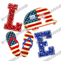 Camp Camping Loveusa Flag Flip Flop Camper Usa Flag Patriotcamper Camp Sticker | Artistshot