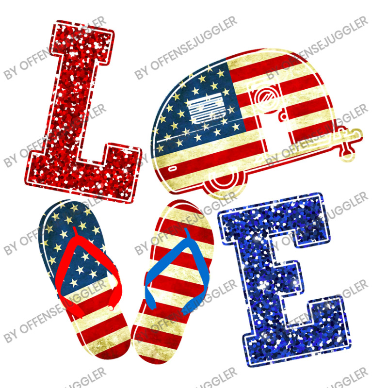 Camp Camping Loveusa Flag Flip Flop Camper Usa Flag Patriotcamper Camp Sticker | Artistshot